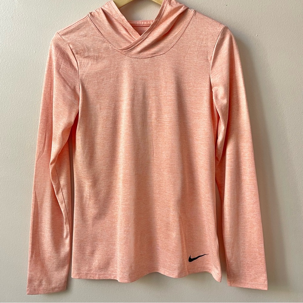 Nike Dri-Fit Legend Hooded Long Sleeve Training Top (Pink) - XS